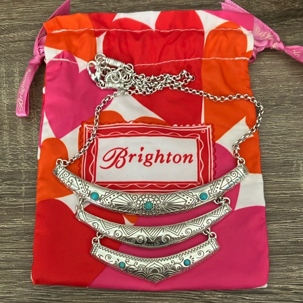 Brighton Silver and Turquoise Necklace